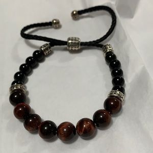 Tiger Eye and Onyx men’s bracelet